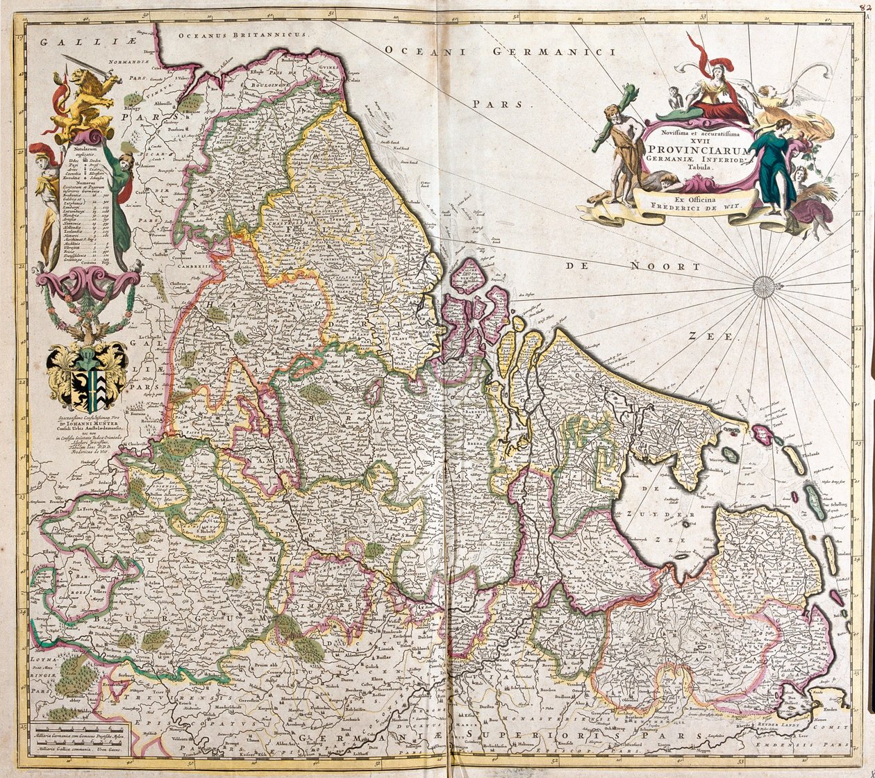 Mapa de Baja Alemania (Alemania) de Frederick de Wit
