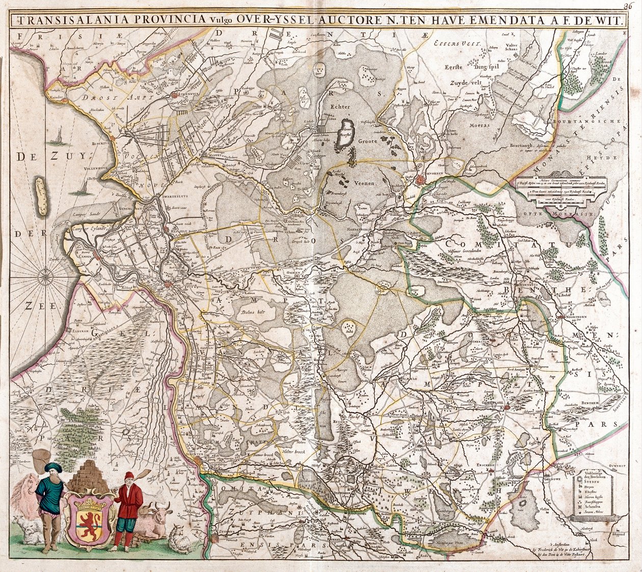 Mapa de la Provincia de Transilvania (Rumania) de Frederick de Wit