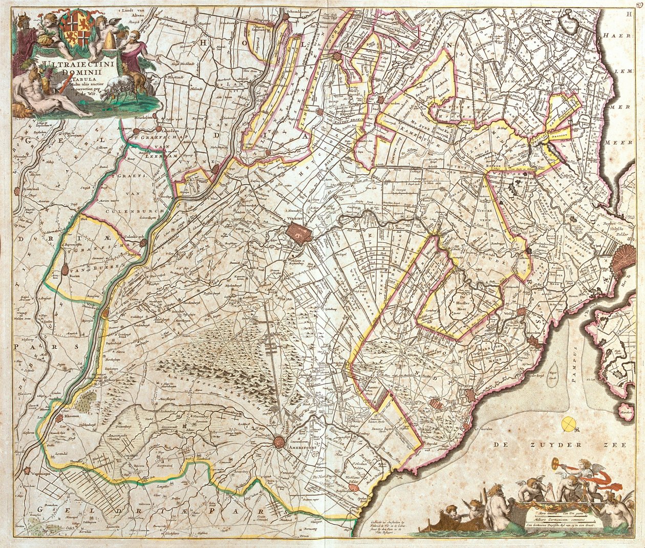 Mapa de Utrecht (Países Bajos) de Frederick de Wit