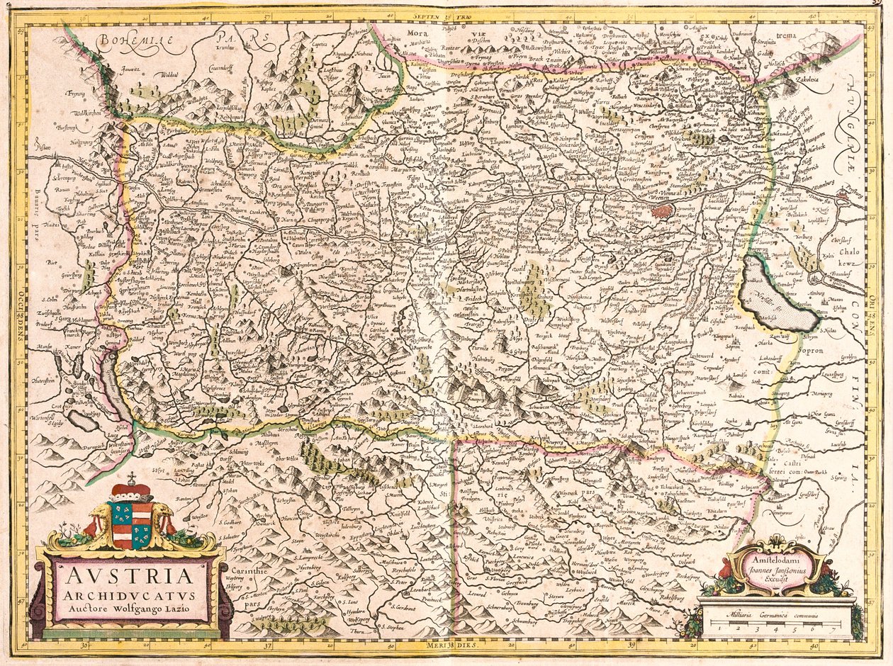 Mapa del Archiducado de Austria de Frederick de Wit