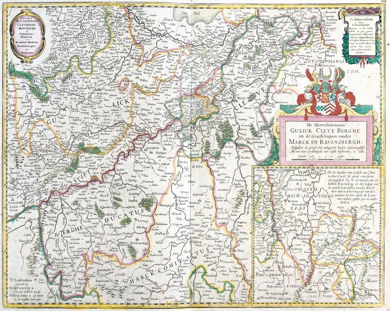 Mapa del Condado de Ravensberg (Alemania) de Frederick de Wit