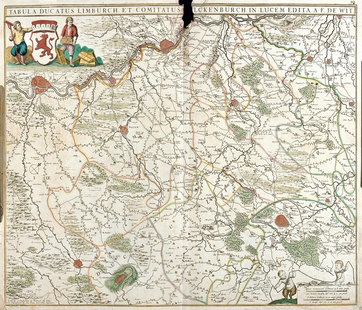 Mapa del Ducado de Limburgo de Frederick de Wit
