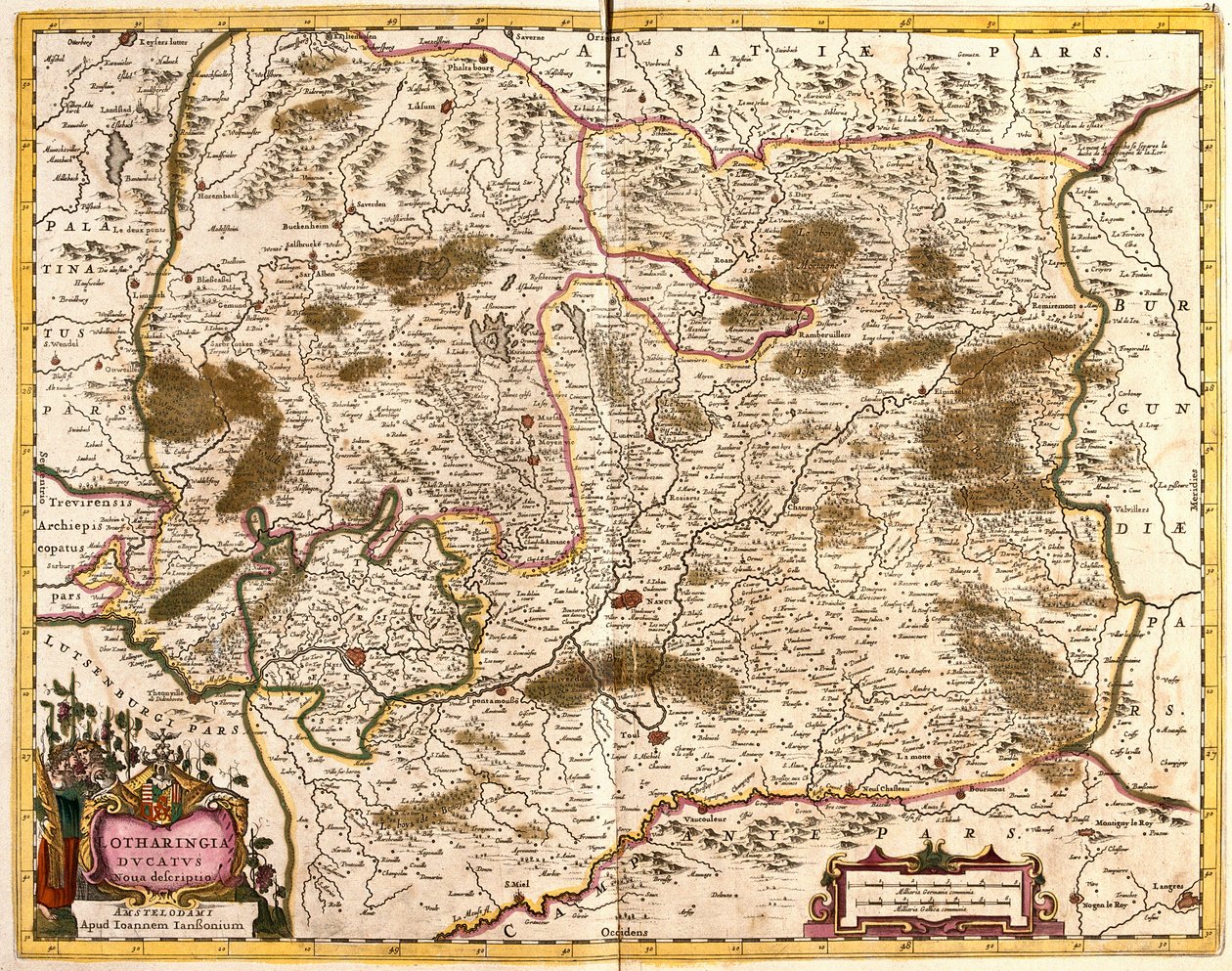 Mapa del Ducado de Lorena (Francia) de Frederick de Wit