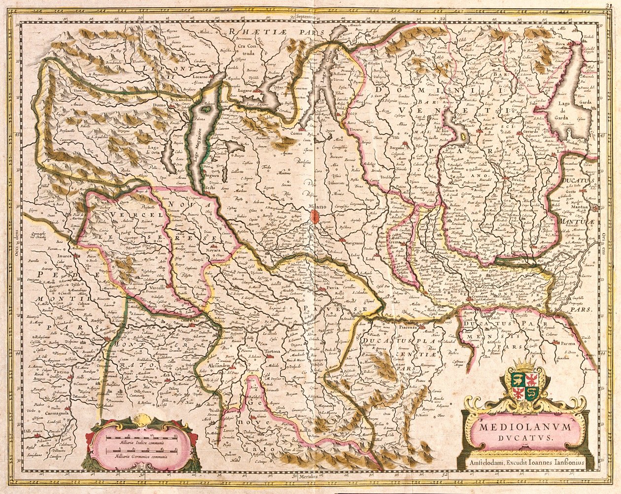 Mapa del Ducado de Milán (Italia) de Frederick de Wit