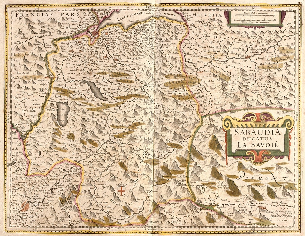 Mapa del Ducado de Saboya (Francia) de Frederick de Wit