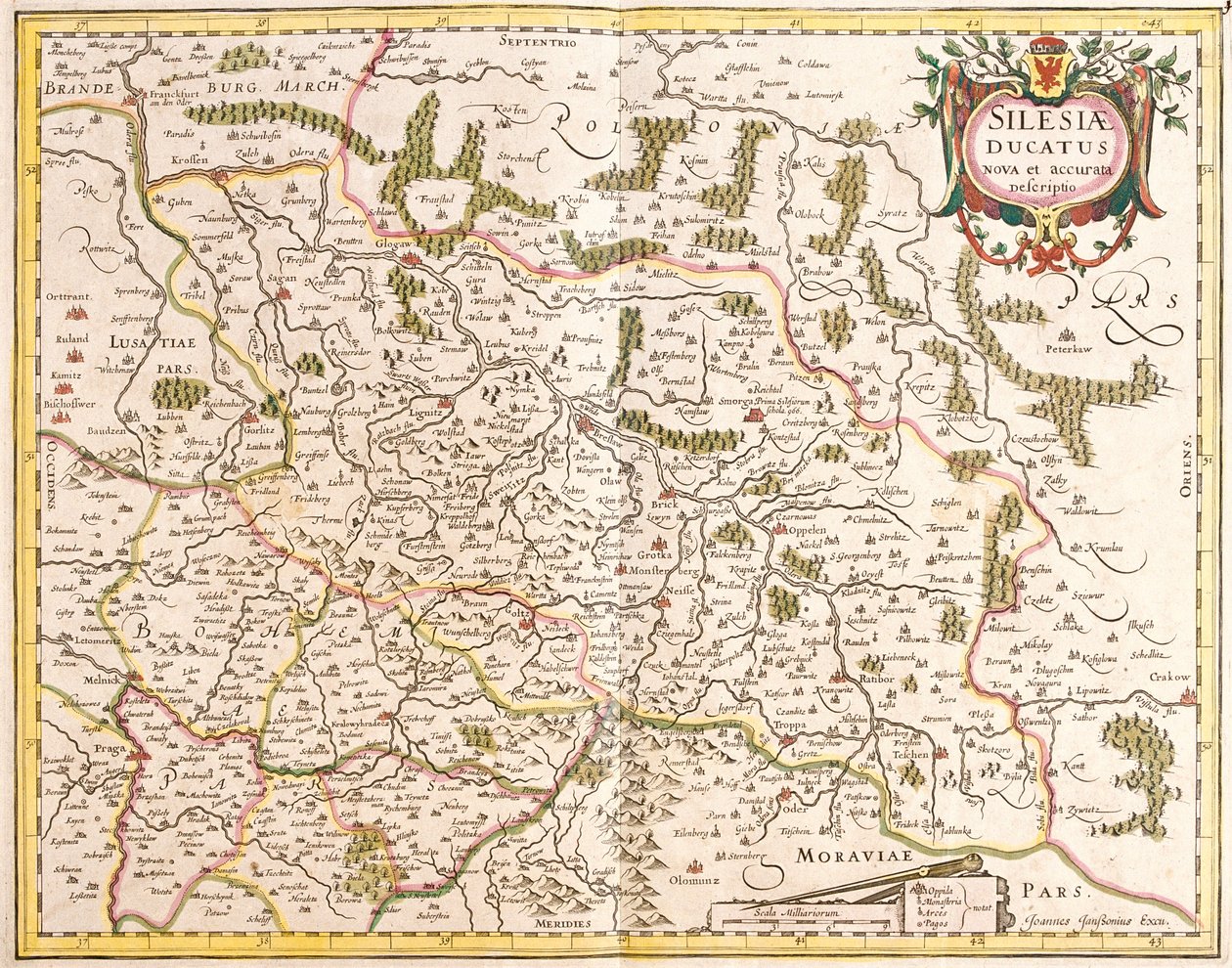 Mapa del Ducado de Silesia (Alemania y República Checa) de Frederick de Wit