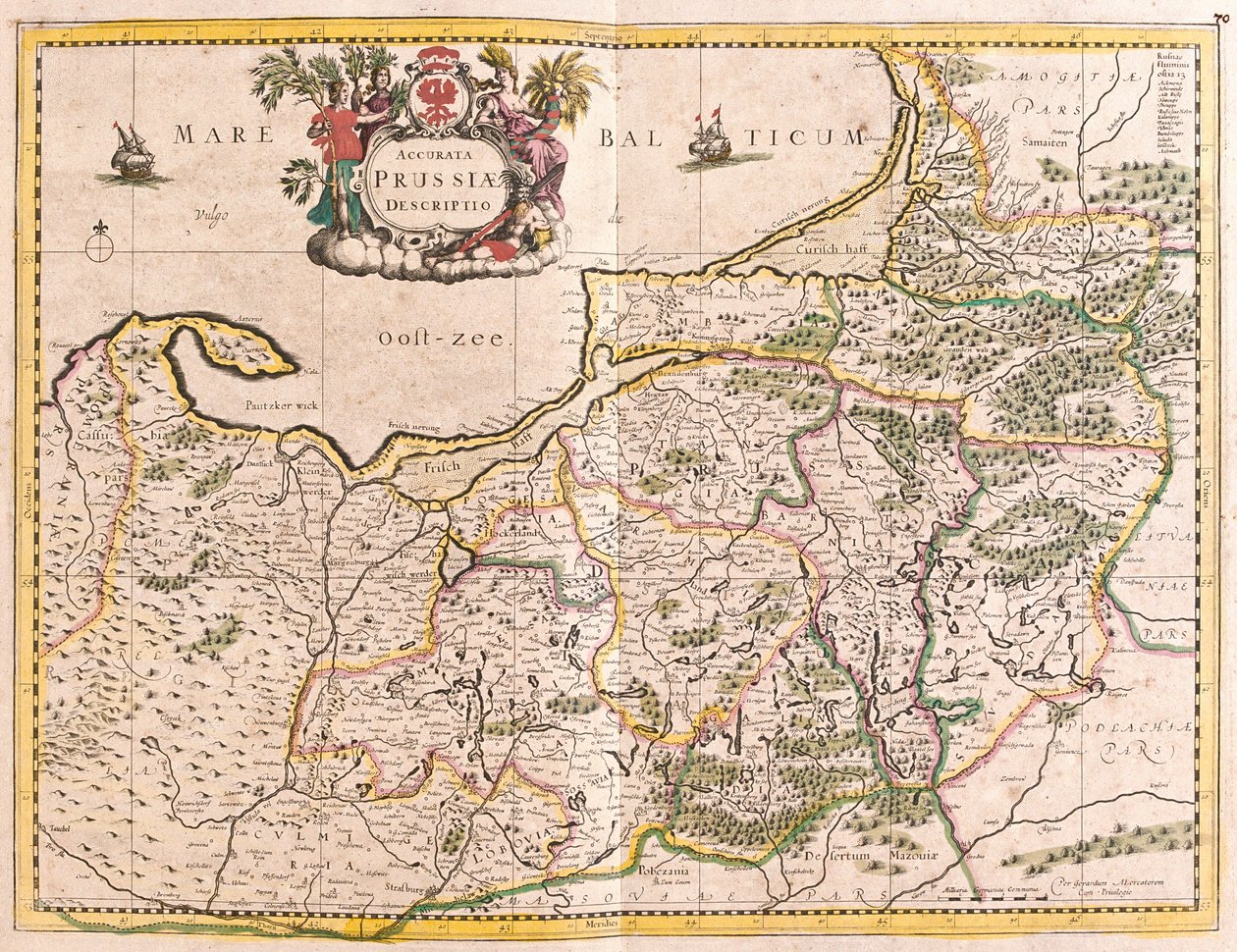 Mapa del Reino de Prusia (Alemania) de Frederick de Wit