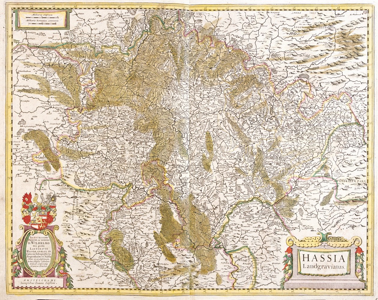 Mapa del Landgrave de Hesse (Alemania) de Frederick de Wit
