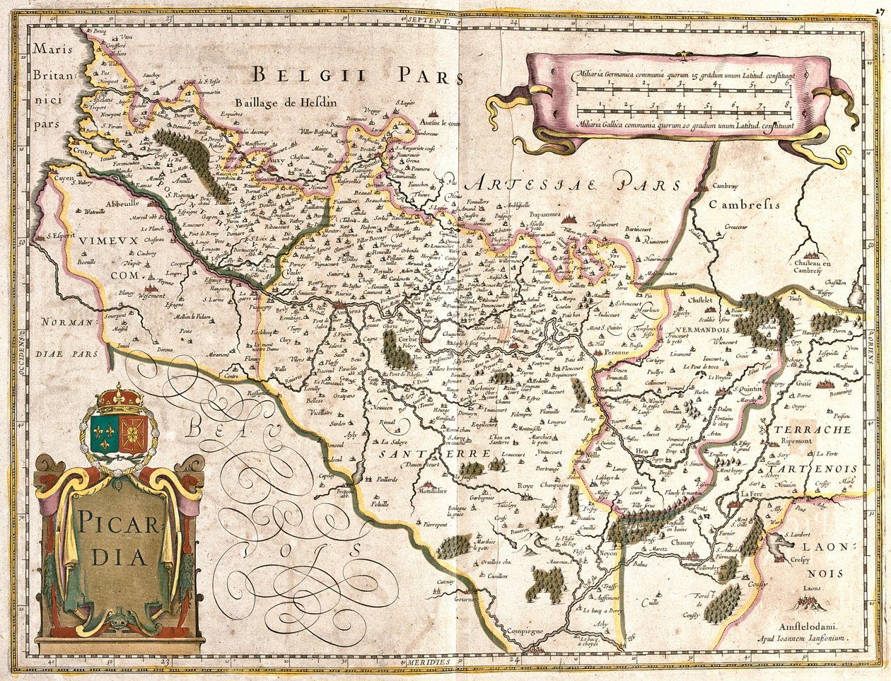 Mapa de la Provincia de Picardía (Francia)