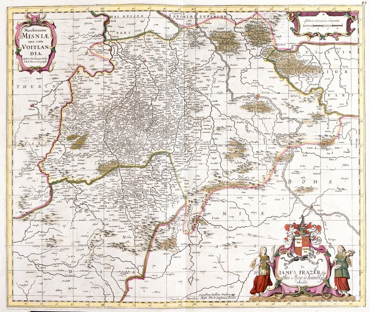 Mapa de la marca de Misnia de Frederick de Wit