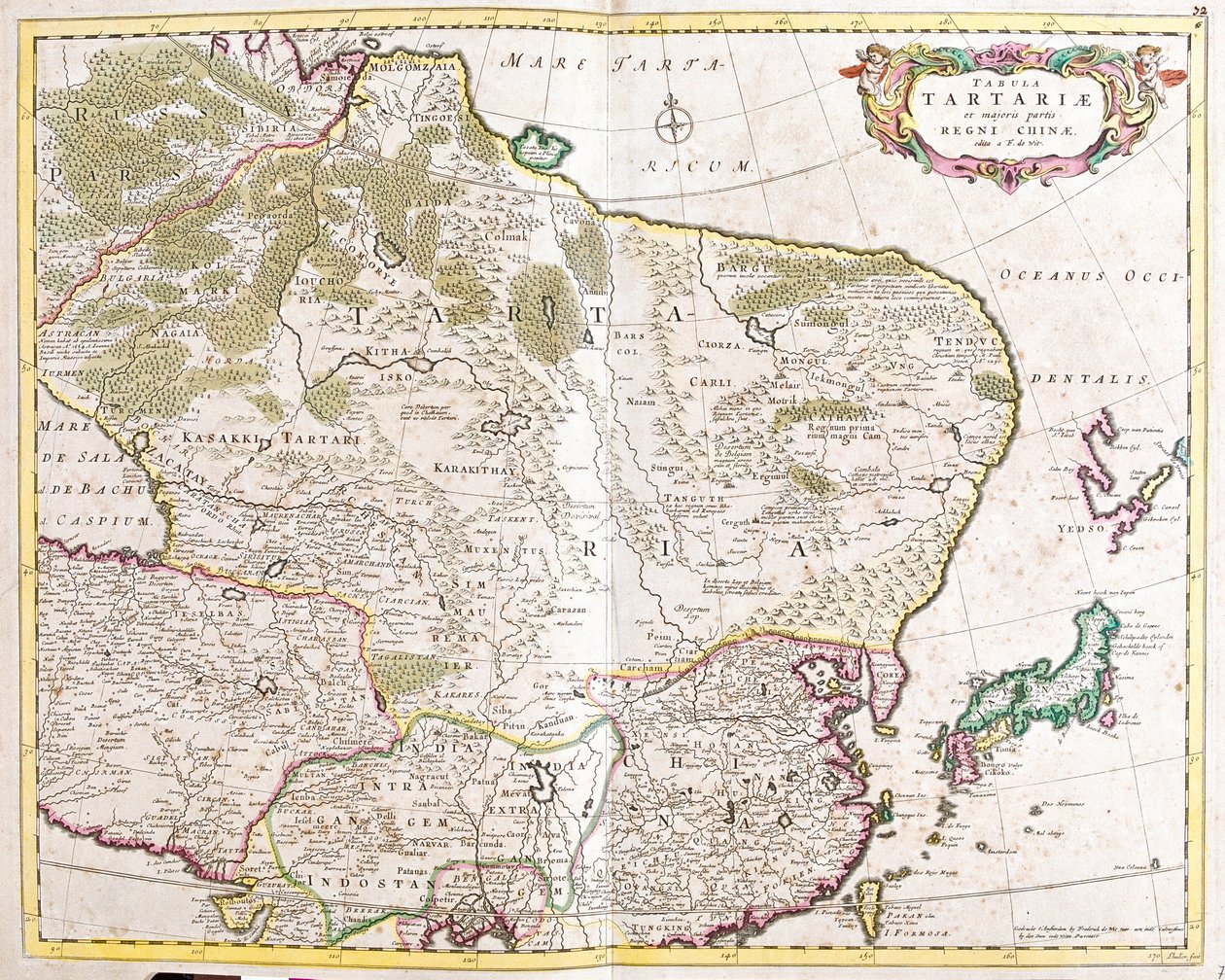Mapa de la región Tártara (Rusia y China) de Frederick de Wit
