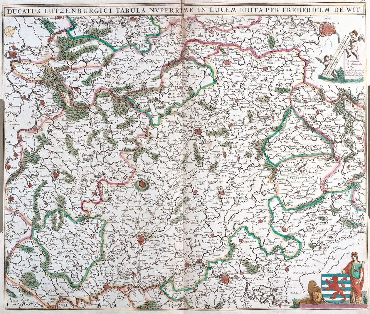 Valonia, Champaña-Ardenas, Lorena, Bélgica, Francia, Luxemburgo de Frederick de Wit