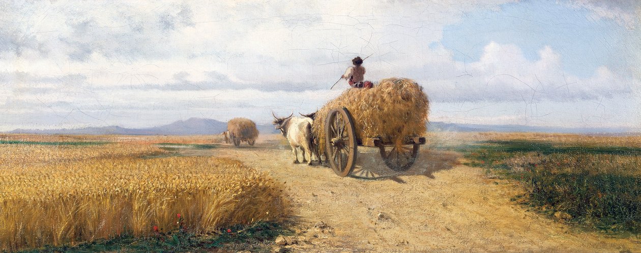 Campo de trigo, circa 1868, por Federico Rossano (1835-1912) de Frederico Rossano
