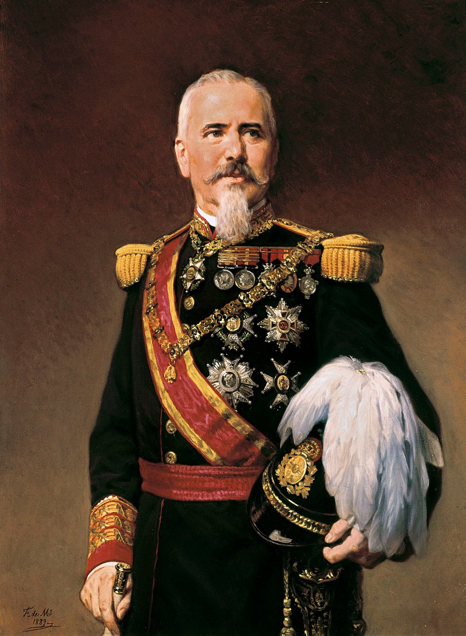Retrato de Arsenio Martínez Campos Antón, político y militar español, c.1880 de Frederico de Madrazo