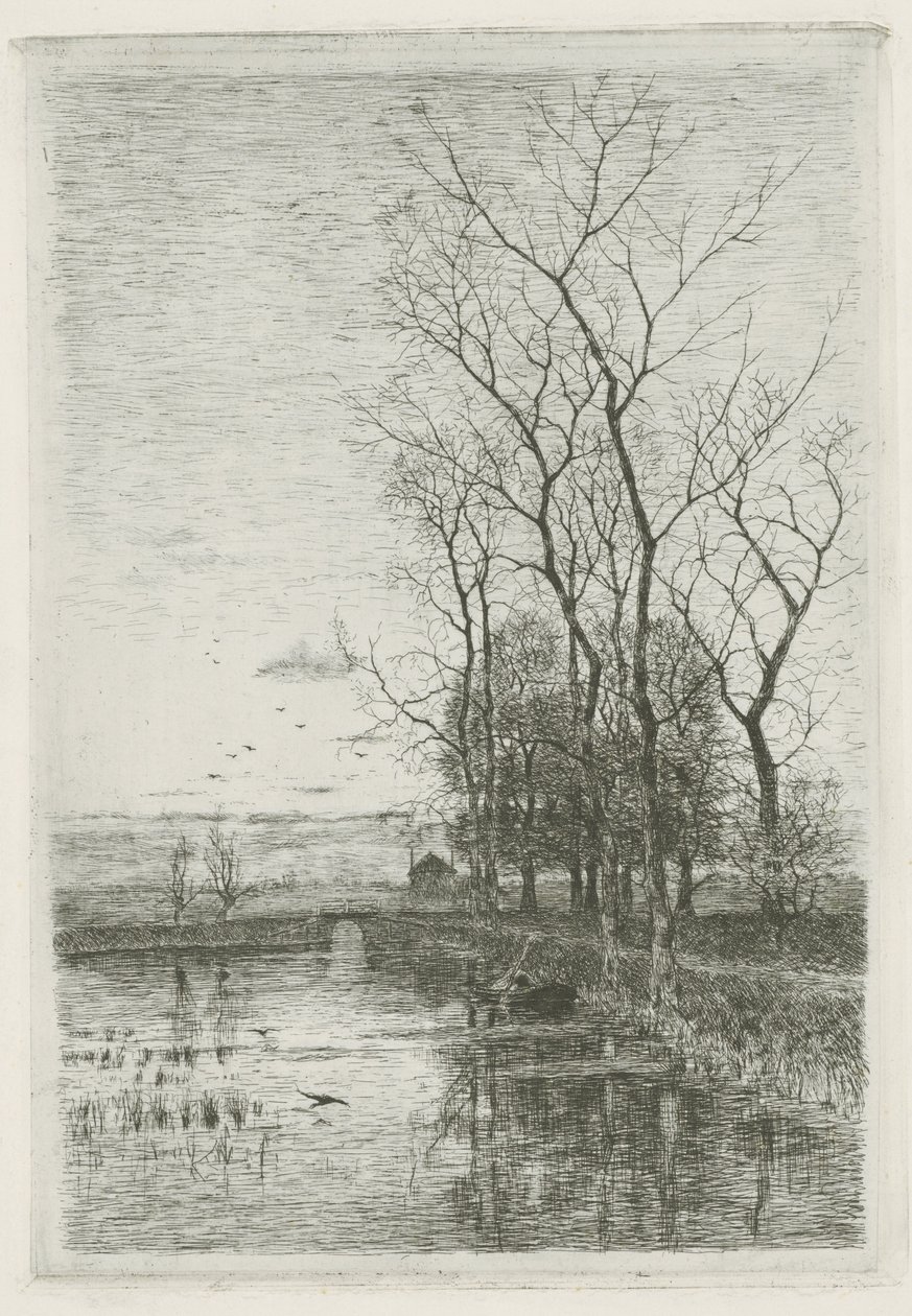 el pequeño puente de Fredericus Jacobus van Rossum du Chattel (signed by artist)