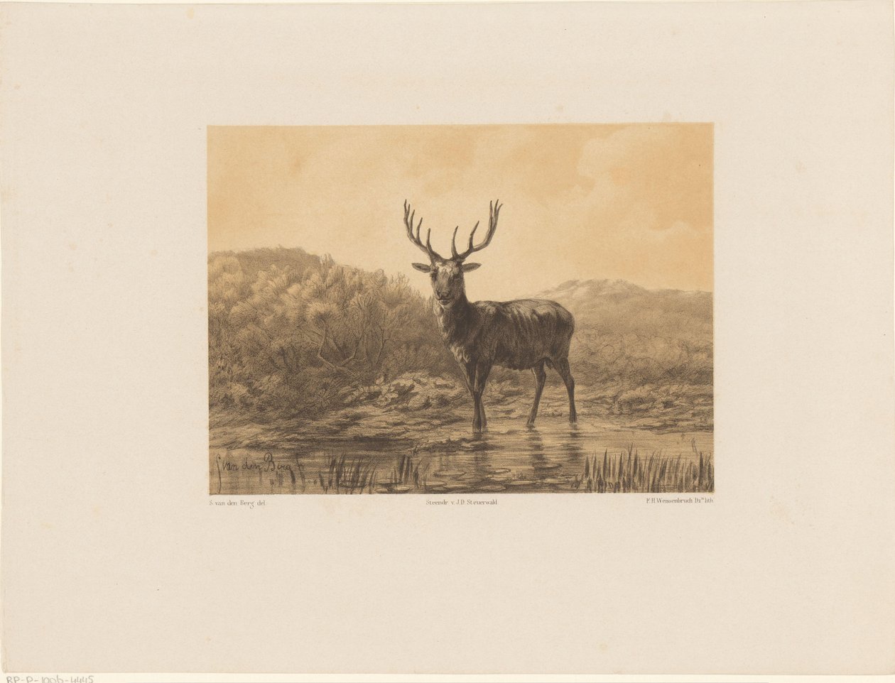 Ciervos en el paisaje de Frederik Hendrik Weissenbruch