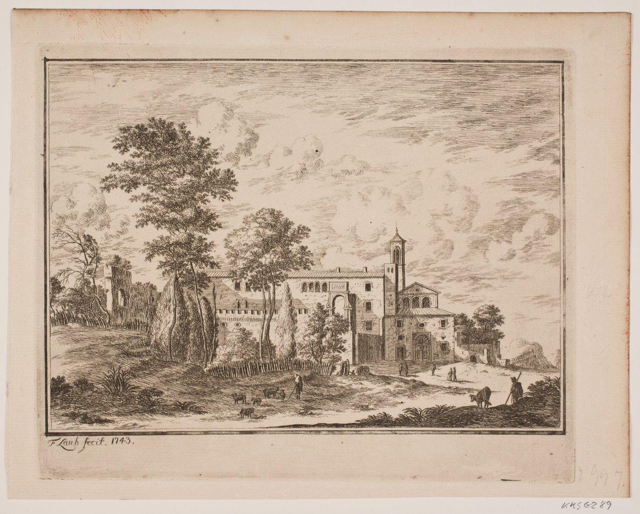 Un edificio monástico en medio de un pueblo italiano de Frederik Laub