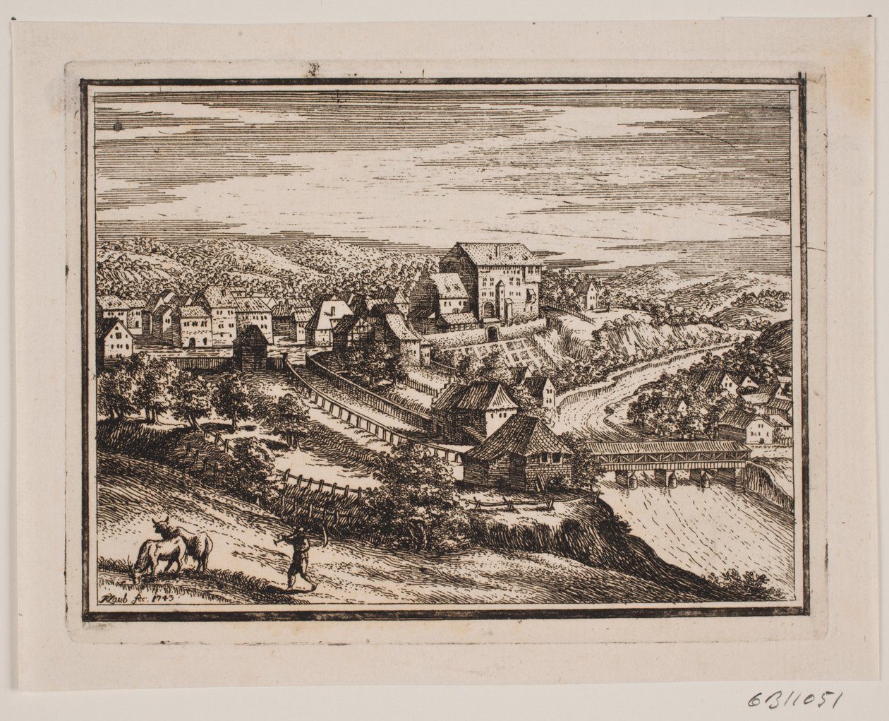 Vista de una ciudad de Frederik Laub