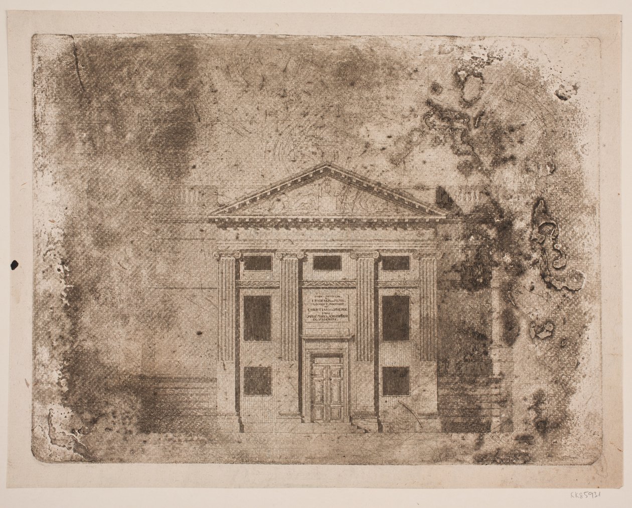 La fachada del Teatro Real de Frederik Ludvig  Bradt