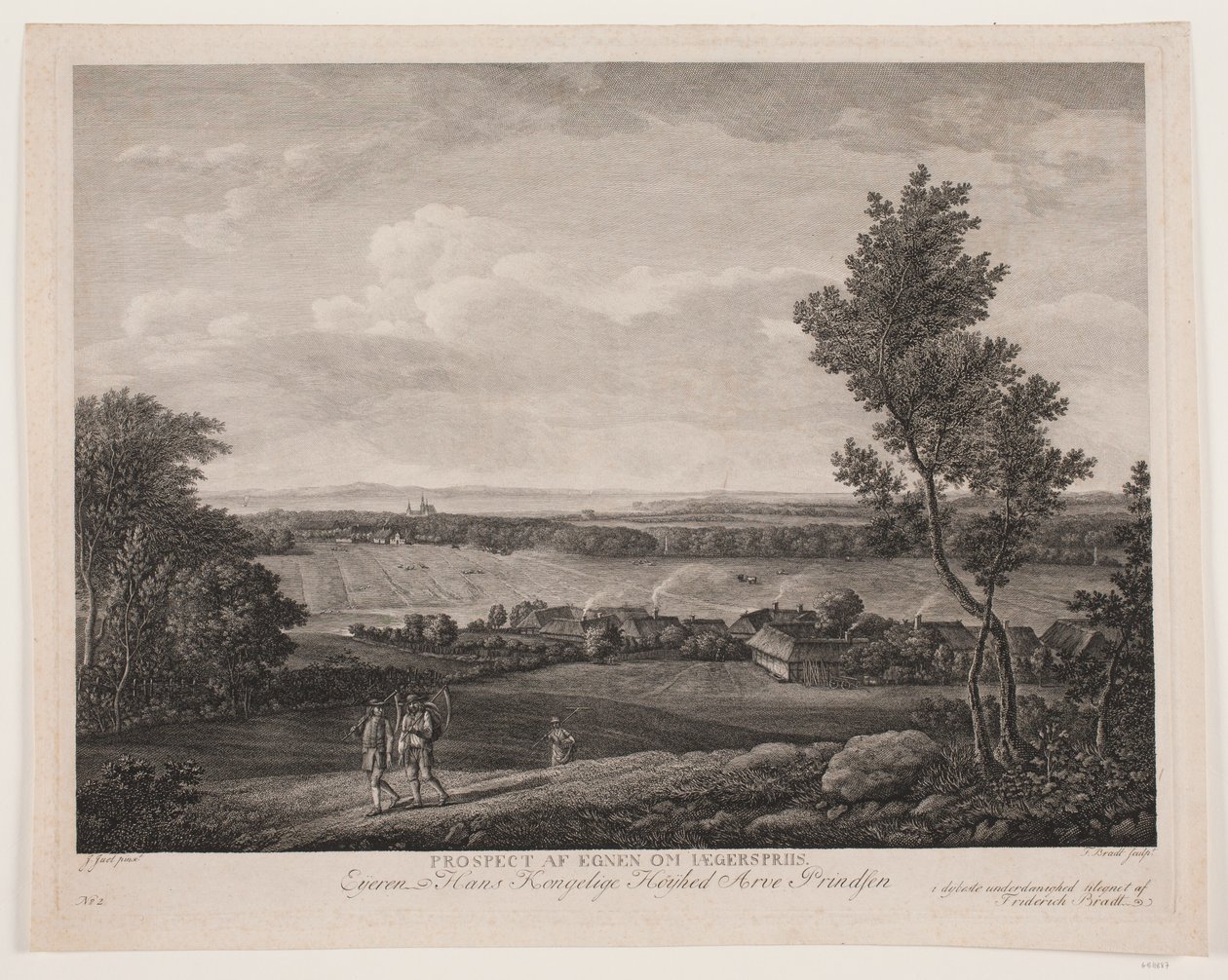 Vista de la región alrededor de Jægerspris de Frederik Ludvig  Bradt