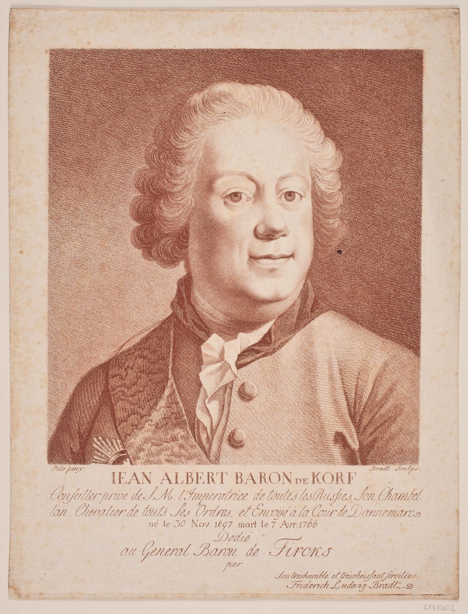 Enviado ruso Barón Korf de Frederik Ludvig  Bradt
