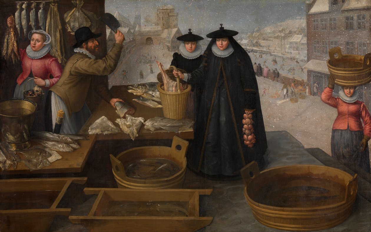 Pescadería (óleo sobre lienzo) de Frederik Valckenborch