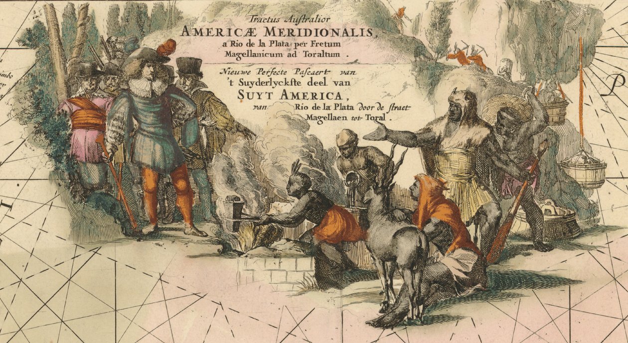 Tractus australior Americæ Meridionalis, desde el Río de la Plata por el Estrecho de Magallanes hasta Toraltum de Frederik de Wit