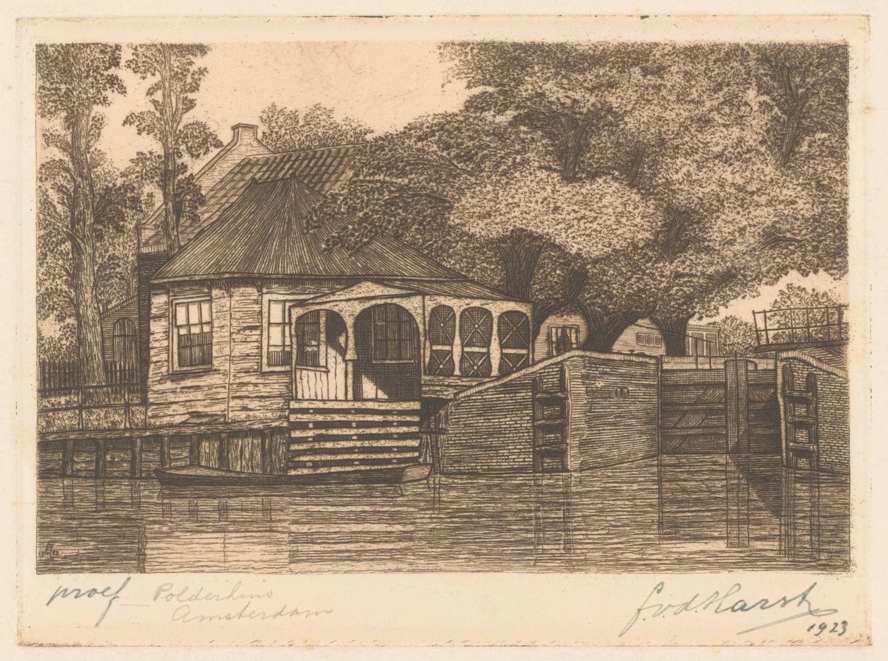 Polderhuis (título original del objeto) de Frederik van der Harst (signed by artist)