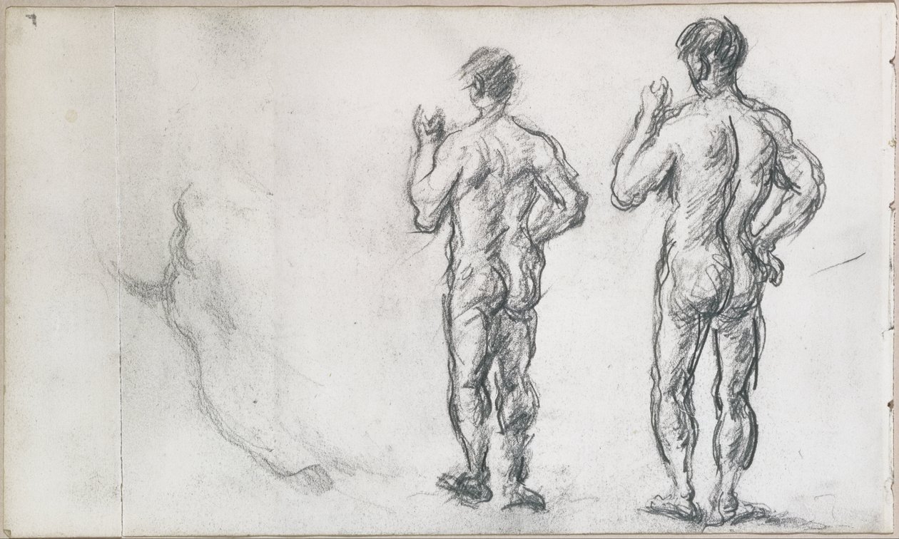 Bañista masculino de pie; Atlas de Puget de Paul Cézanne