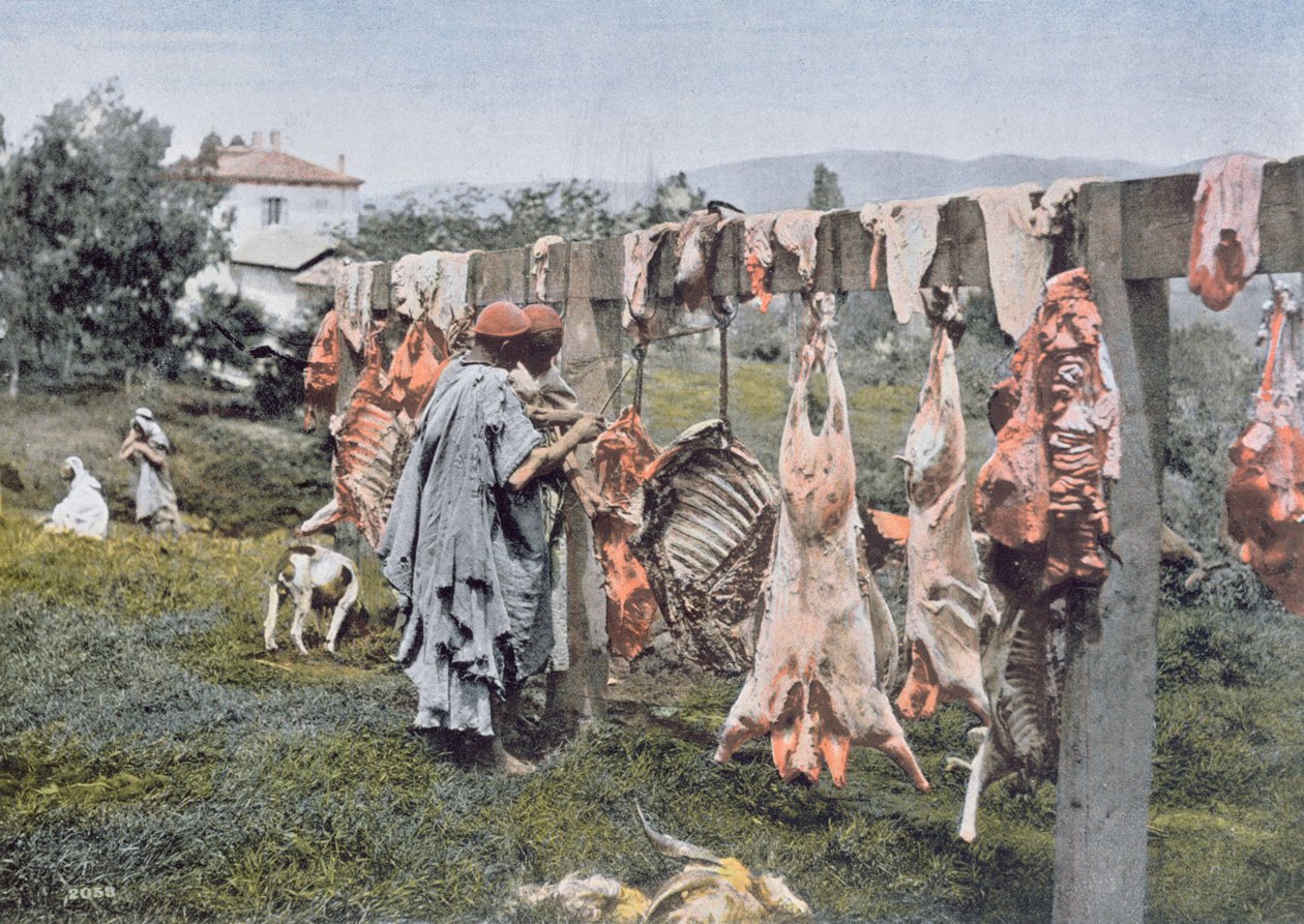 Carnicería árabe en Argelia, finales del siglo XIX de French Photographer