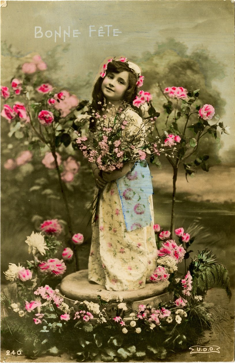 Tarjeta de Bonne fête, 1907 de French Photographer