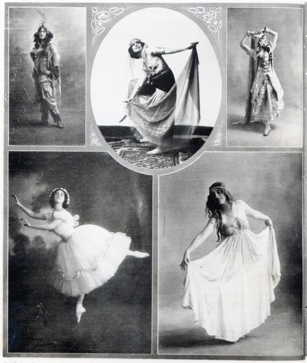 Cinco Bailarinas de Ballet de French Photographer