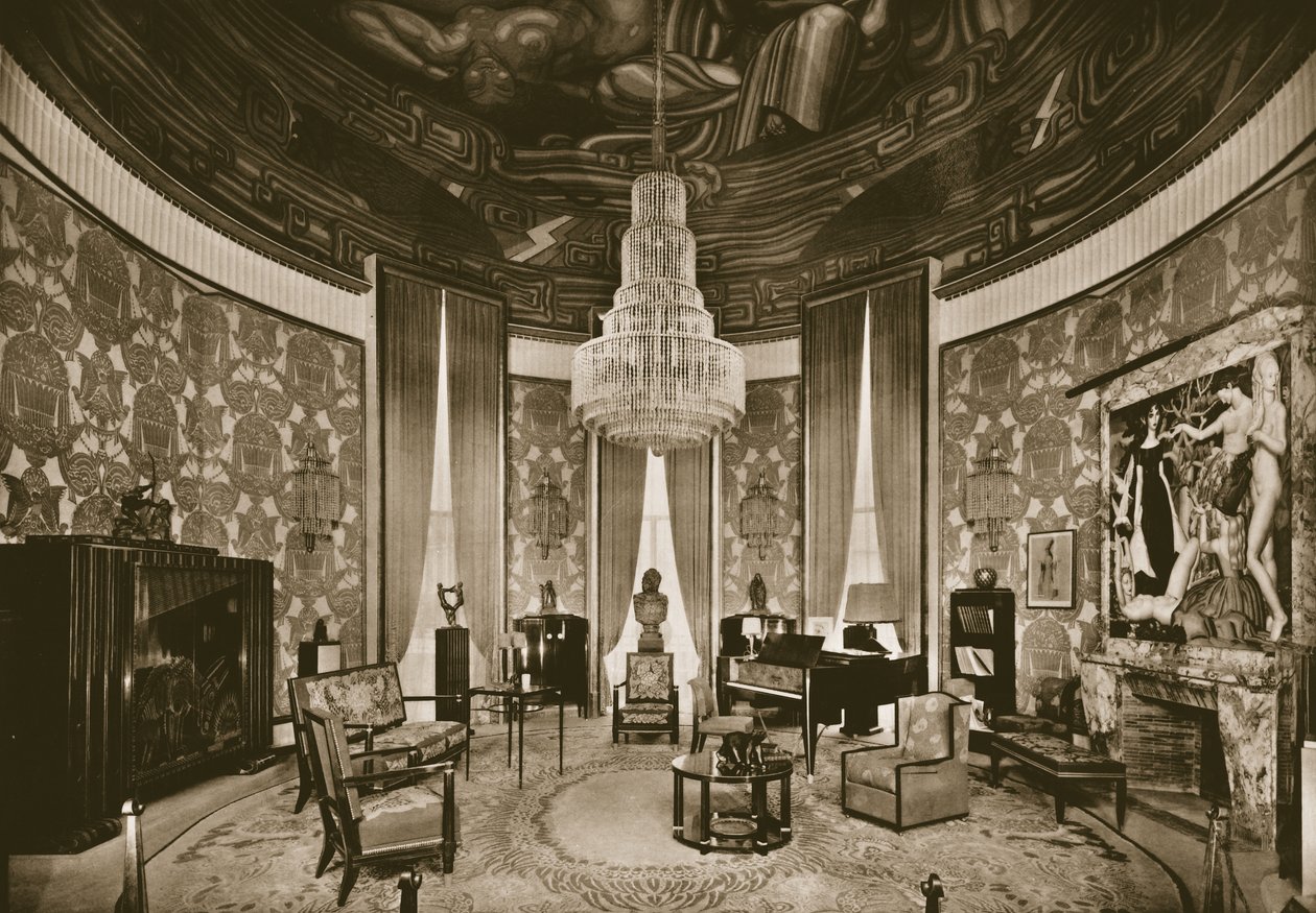 Gran Salón, diseñado por Jacques-Emile Ruhlmann, 1925 de French Photographer