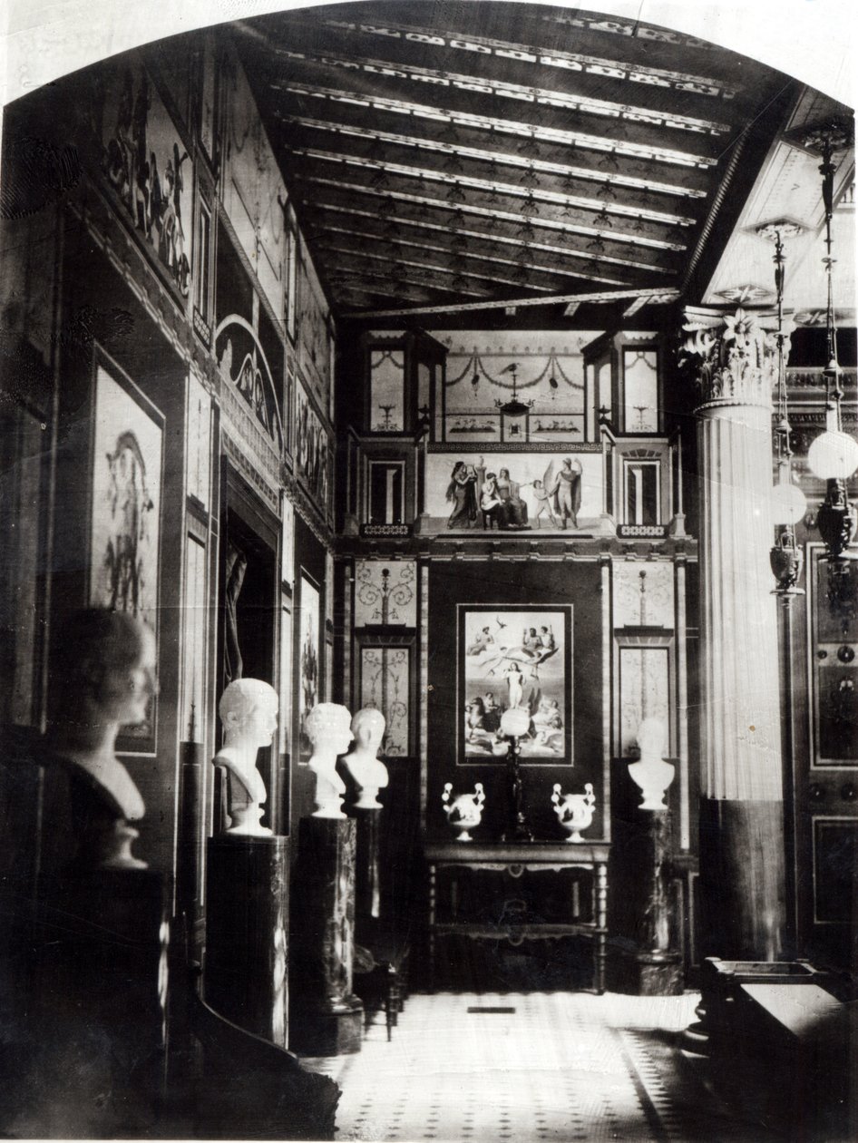 Interior del Palais Pompeian del Príncipe Napoleón de French Photographer