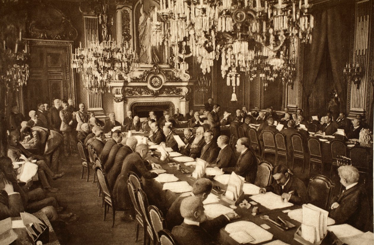 Reunión de apertura de la Conferencia de Paz en París, 18 de enero de 1919 de French Photographer