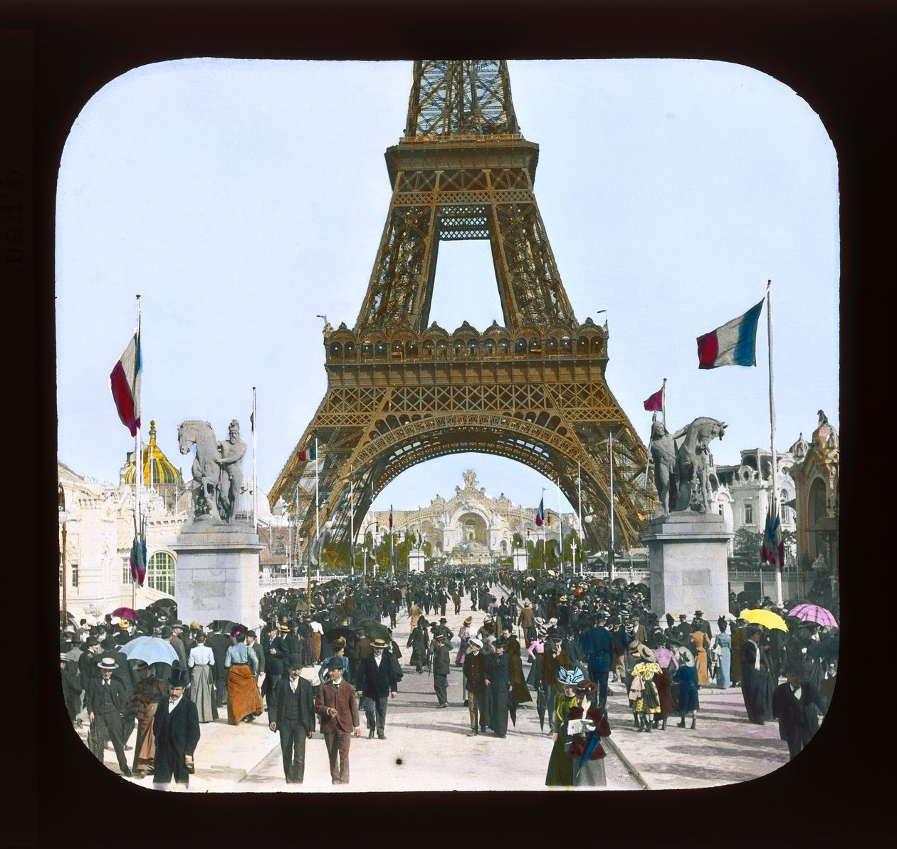 Exposición de París: Puente de Jena hacia el Castillo del Agua, 1900 de French Photographer