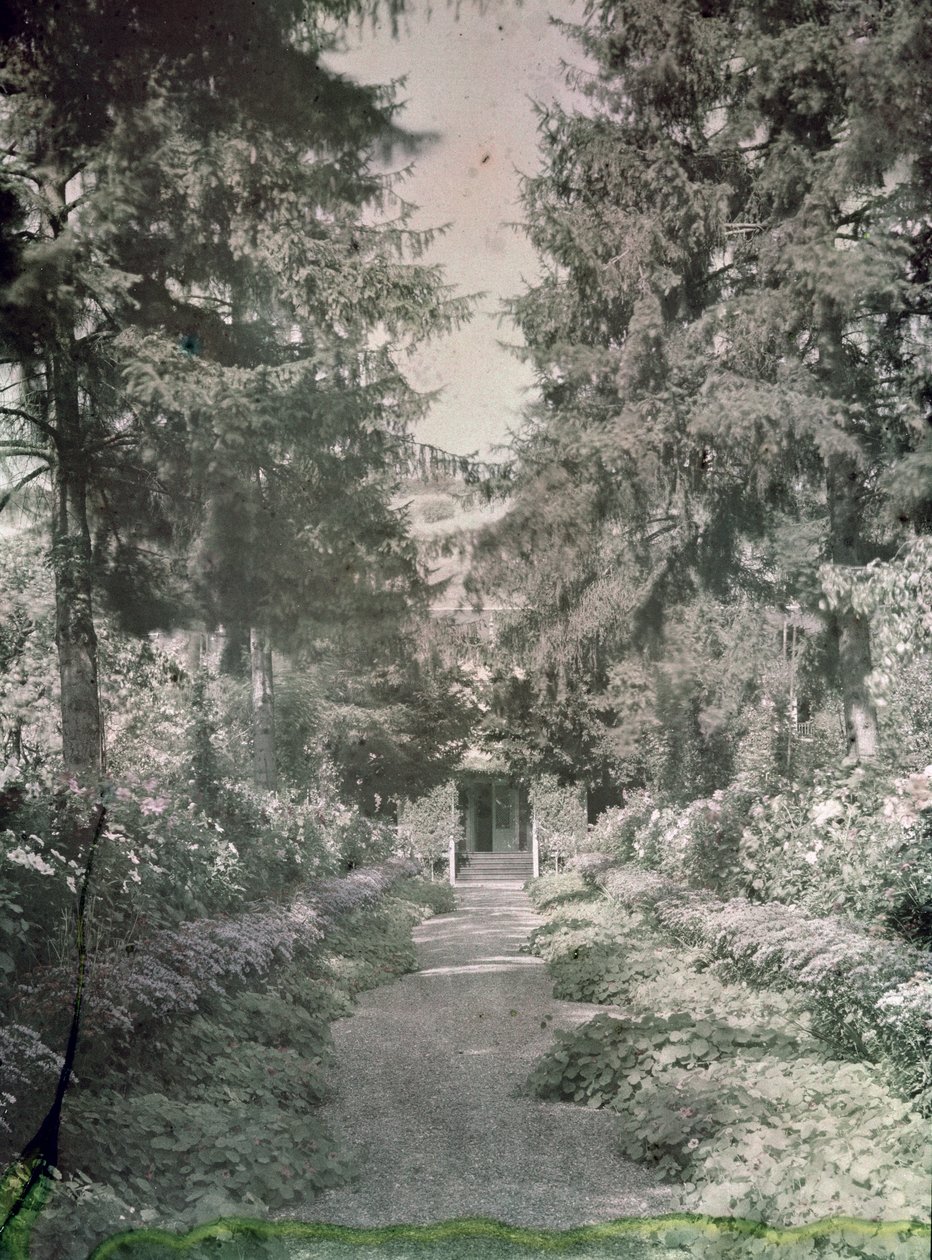 Camino en el jardín de Monet en Giverny, principios de 1920 de French Photographer