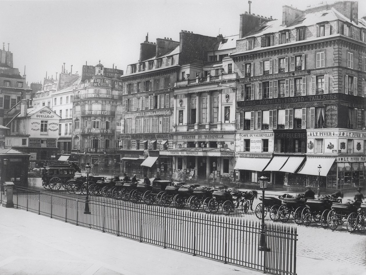 Place de la Bourse, París, c.1860-70 de French Photographer