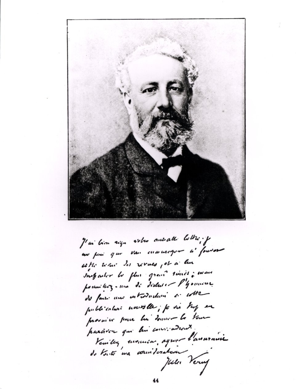 Retrato de Jules Verne (1828-1905) de French Photographer
