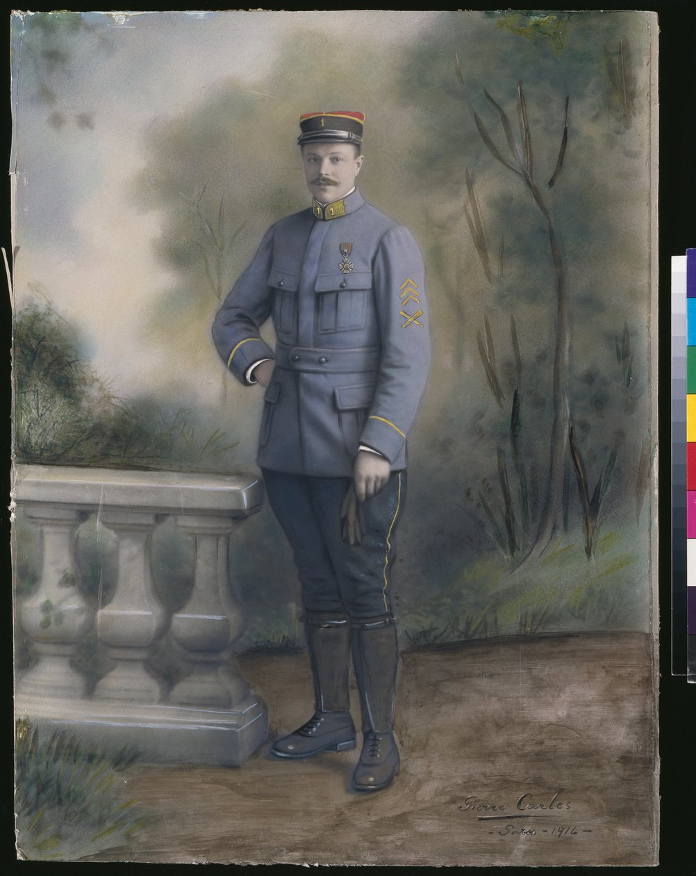 Subteniente del Primer Regimiento de Infantería, 1916 de French Photographer
