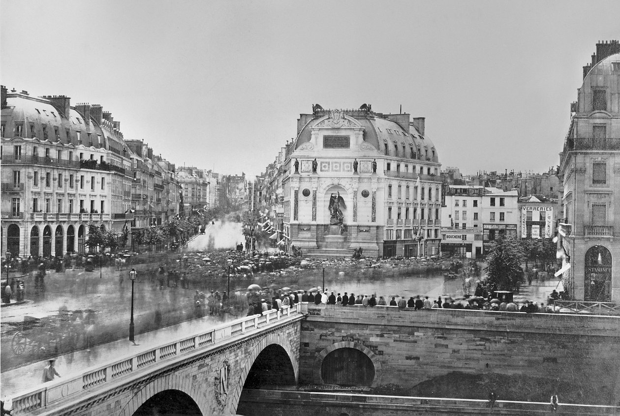 La inauguración de la Fuente Saint-Michel, 1860 de French Photographer