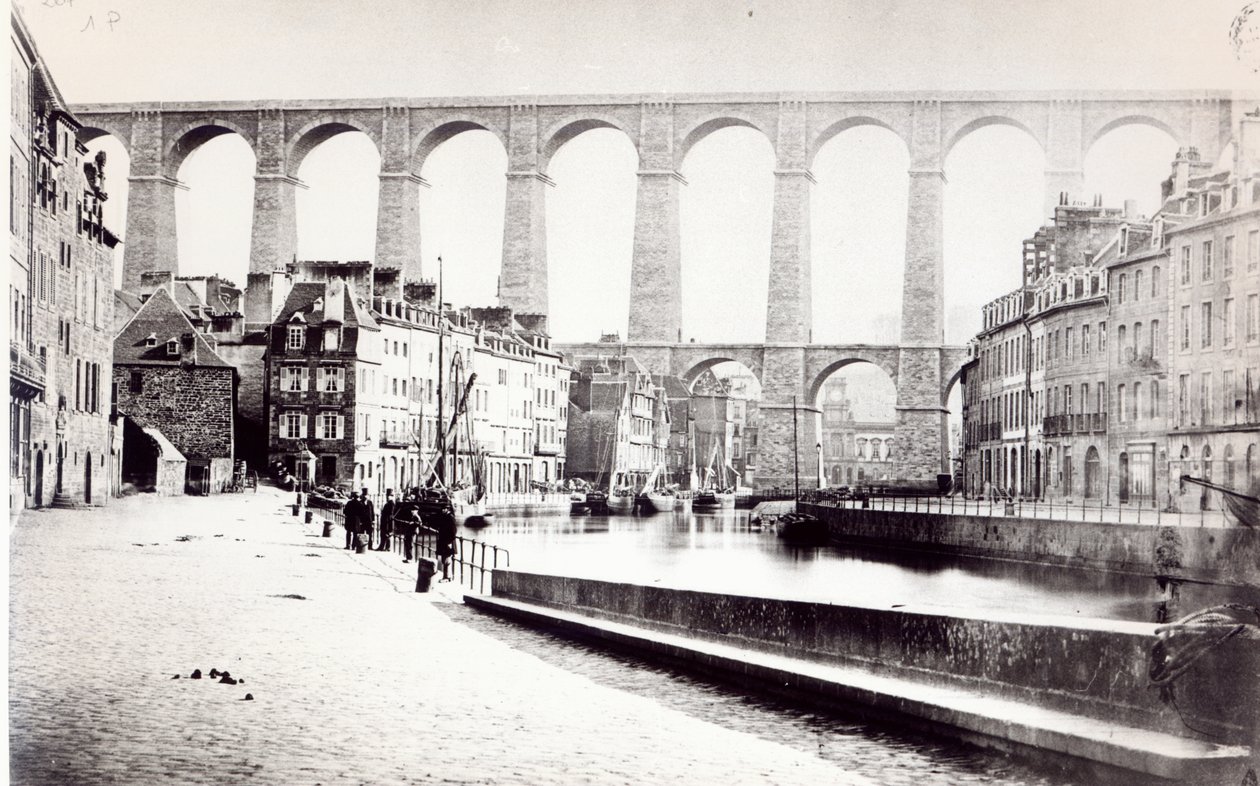 El Viaducto en Morlaix, c.1880 de French Photographer