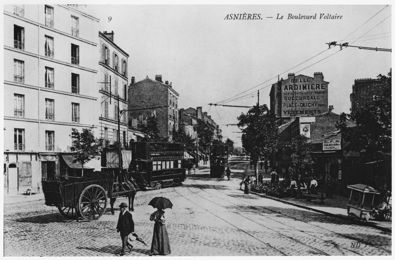 Vista de Asnieres, Boulevard Voltaire, c.1900 de French Photographer
