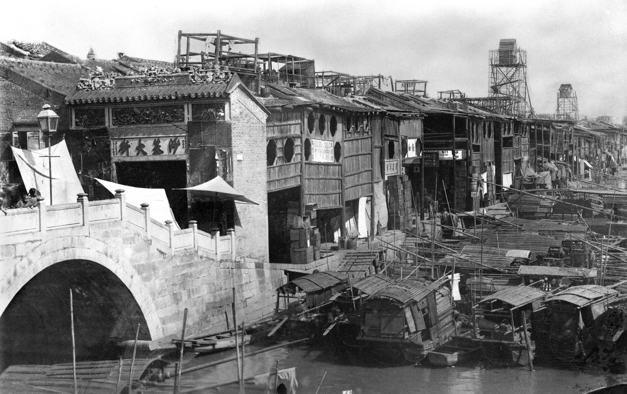 Vista de Cantón, China, c.1900 de French Photographer