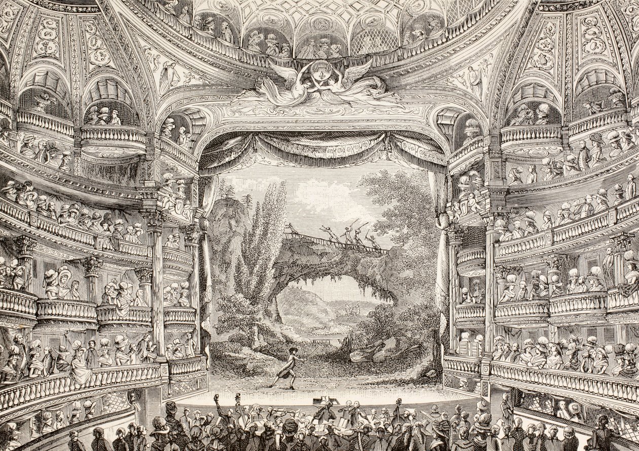 Una actuación de 1789 en el Théâtre des Variétés-Amusantes, 1875 de French School