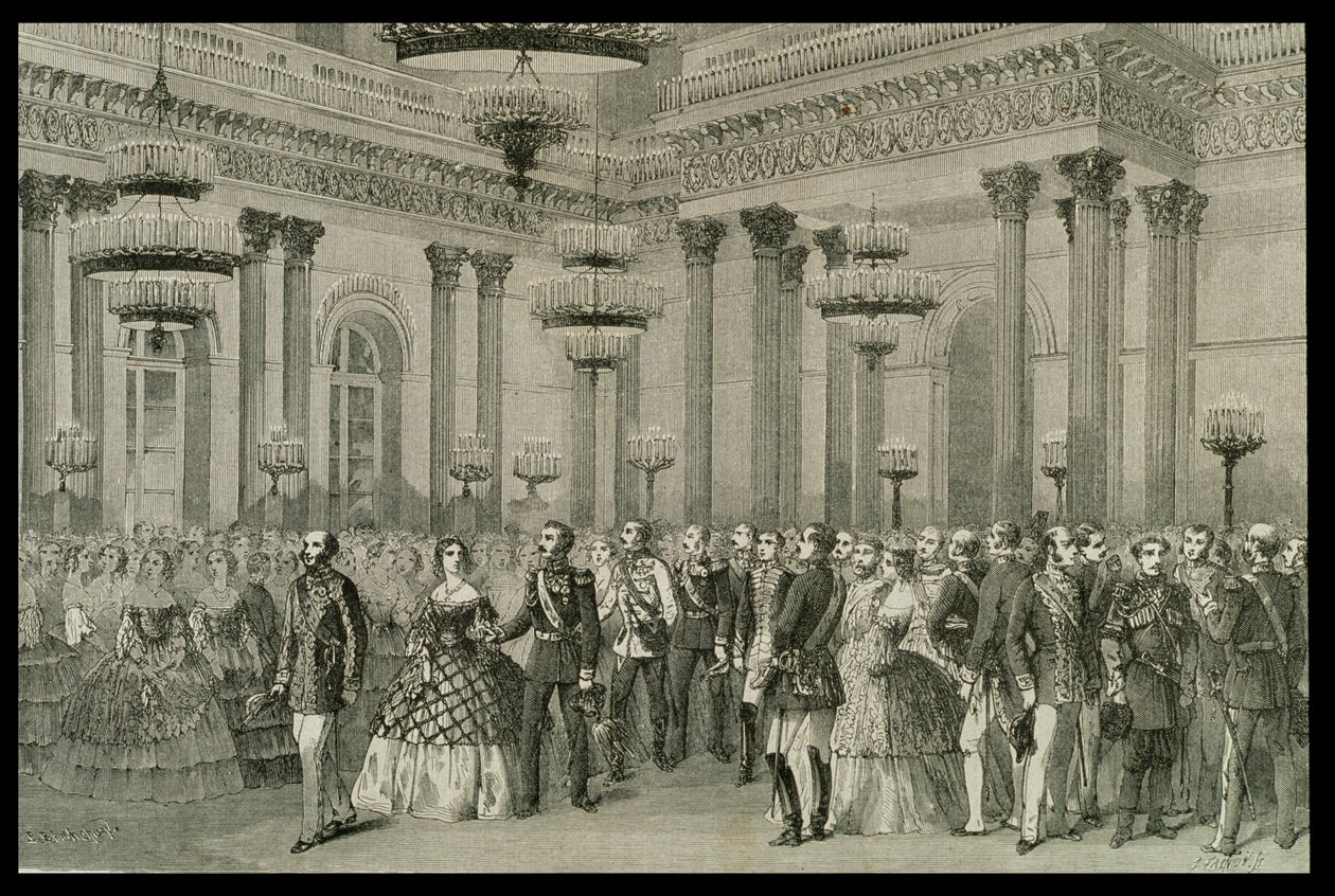 Un Baile en San Petersburgo en los años 1860 de French School