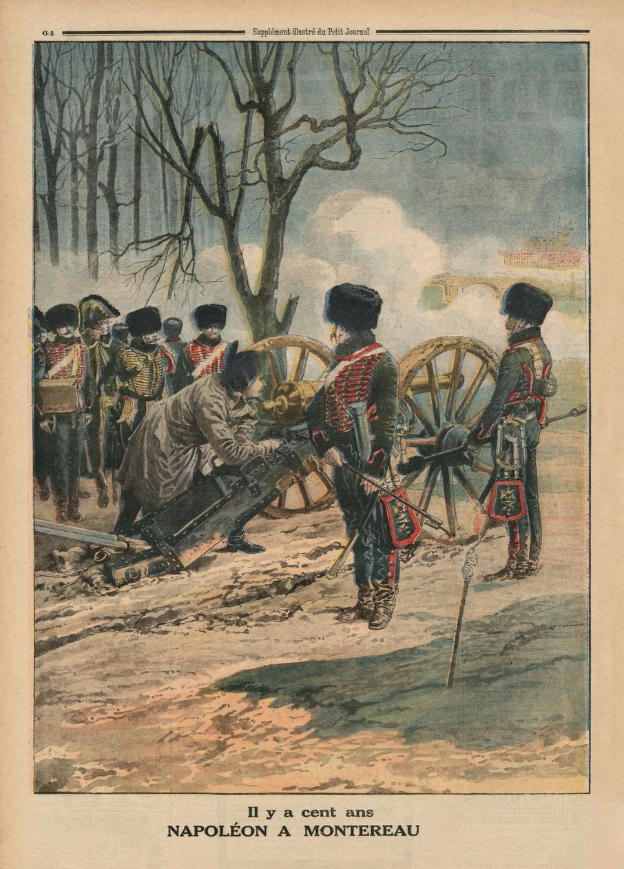 Hace un siglo, Napoleón en Montereau el 18 de febrero de 1814, ilustración de la contraportada de 