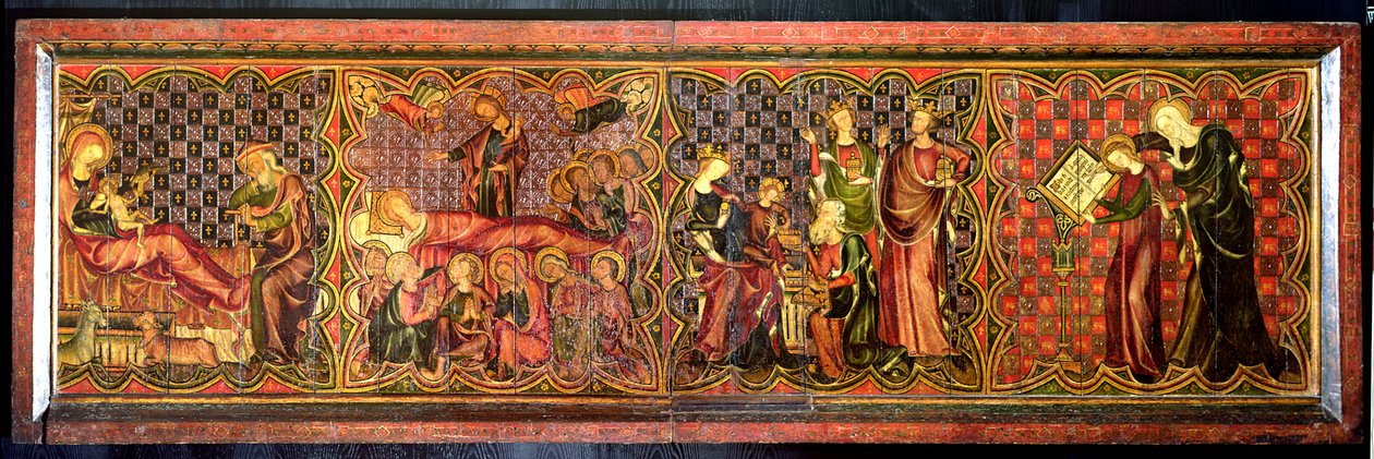 Frontal de altar que representa la vida de la Virgen, c.1300 de French School