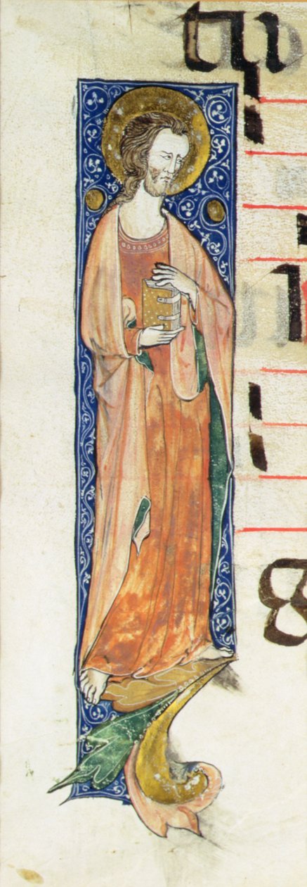 Un apóstol sosteniendo un libro, c.1320 de French School