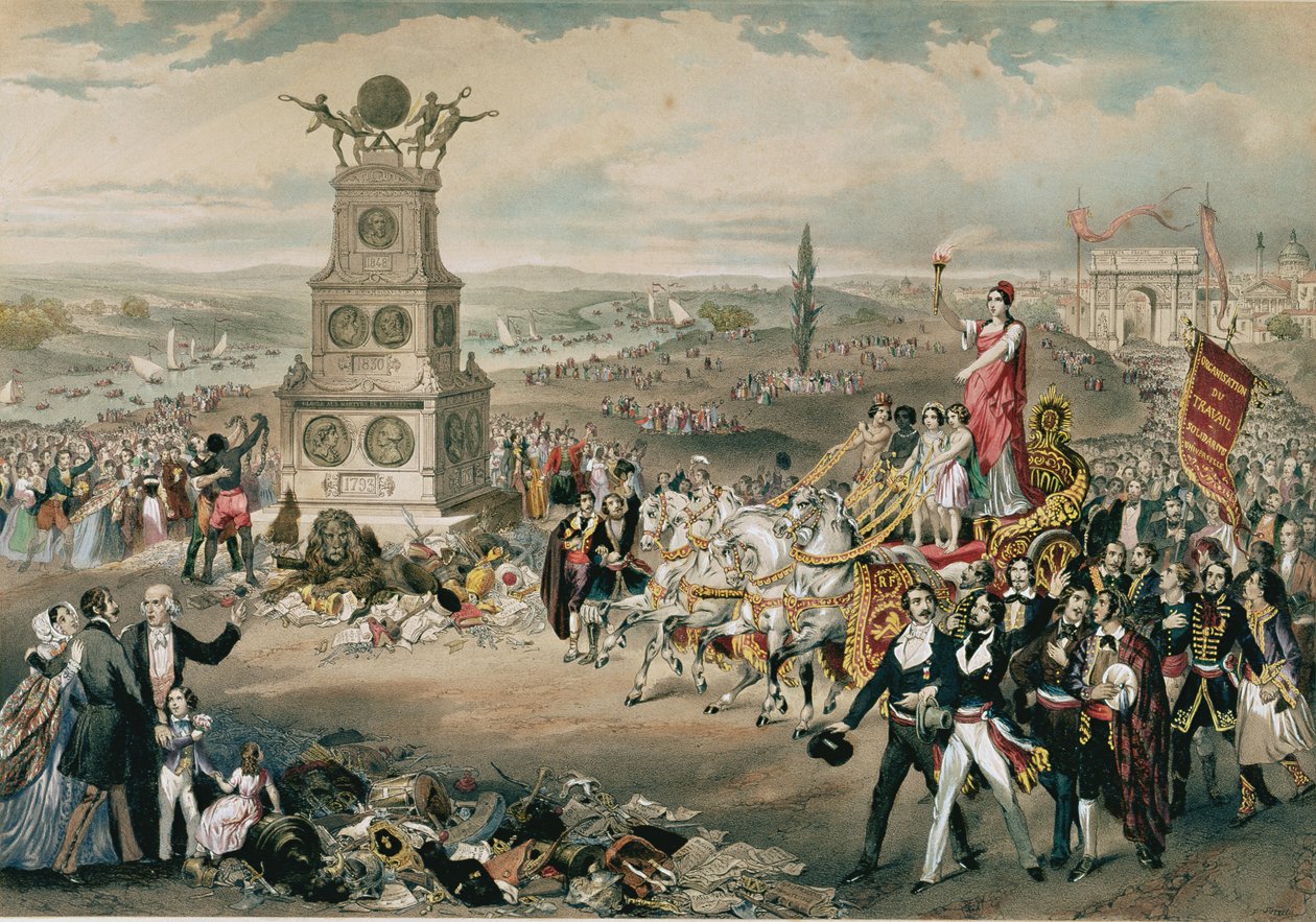 Aniversario de la República Democrática y Social Universal, 1848 de French School